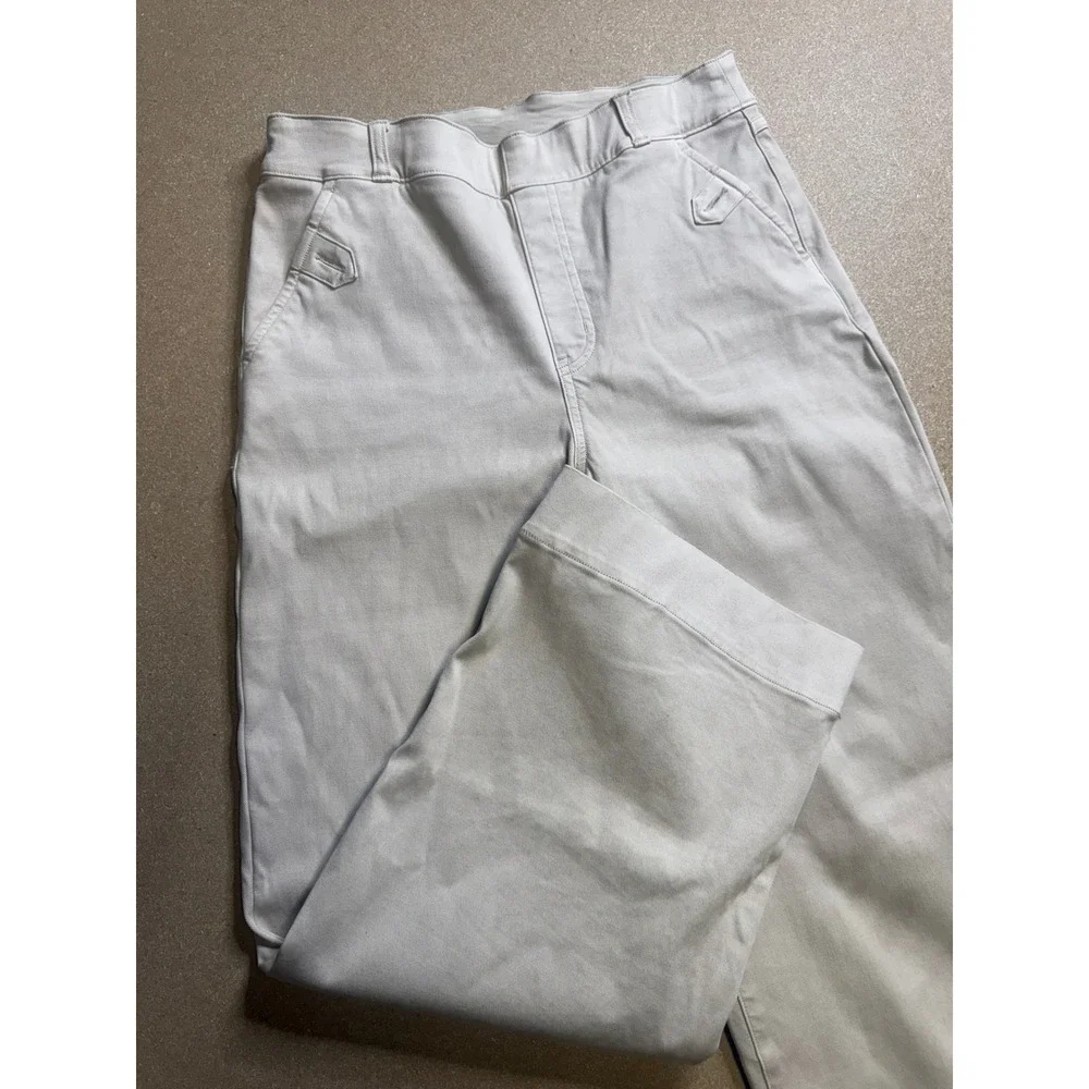 SPANX‎ Wide Leg Cropped Pants Beige Size M M Casual Comfort Stretch